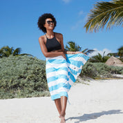 Cabana Quick Dry Beach Towel |  Tulum Blue