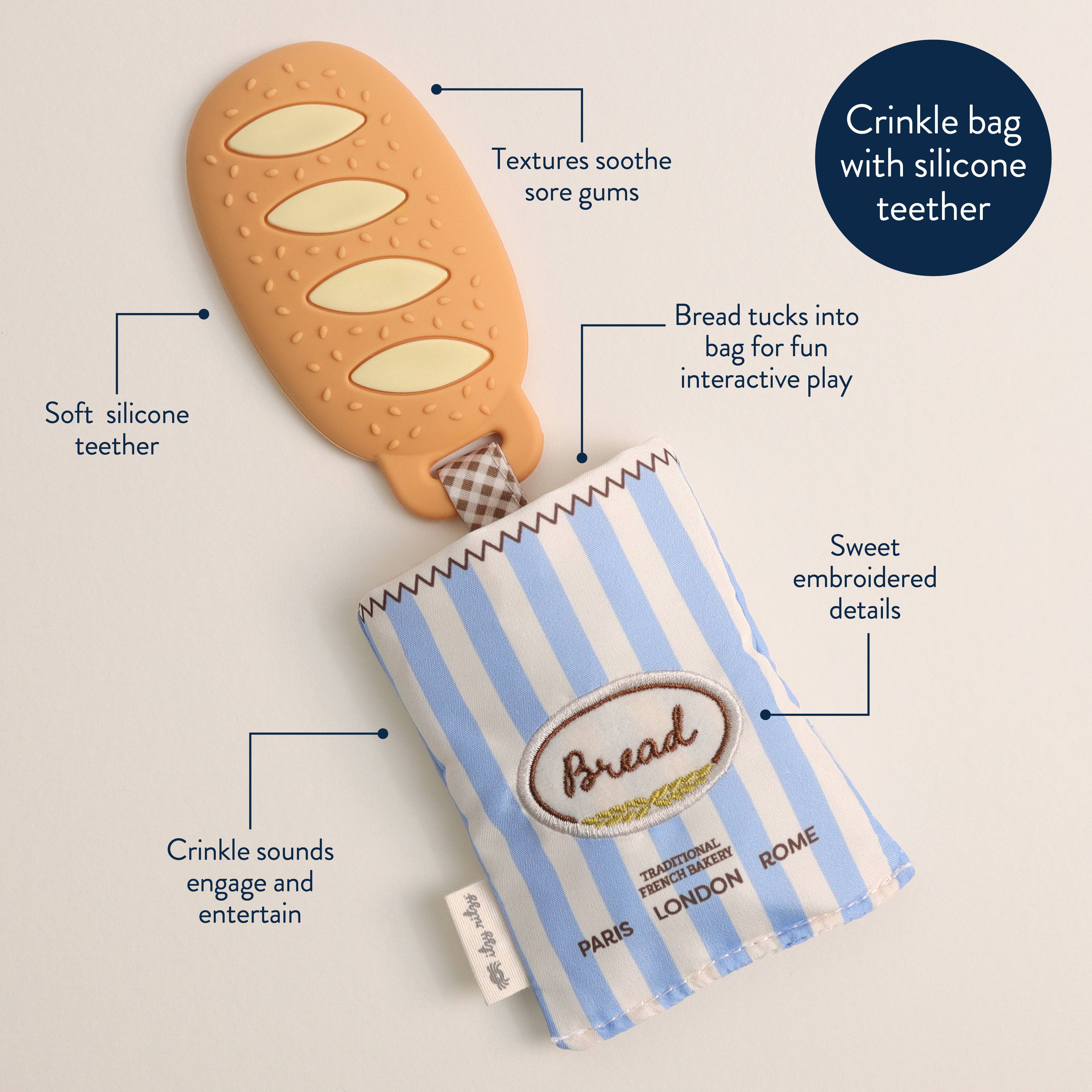 Baguette Teensy Crinkle Toy