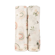 Butterfly/Rainbow Muslin Swaddle Set