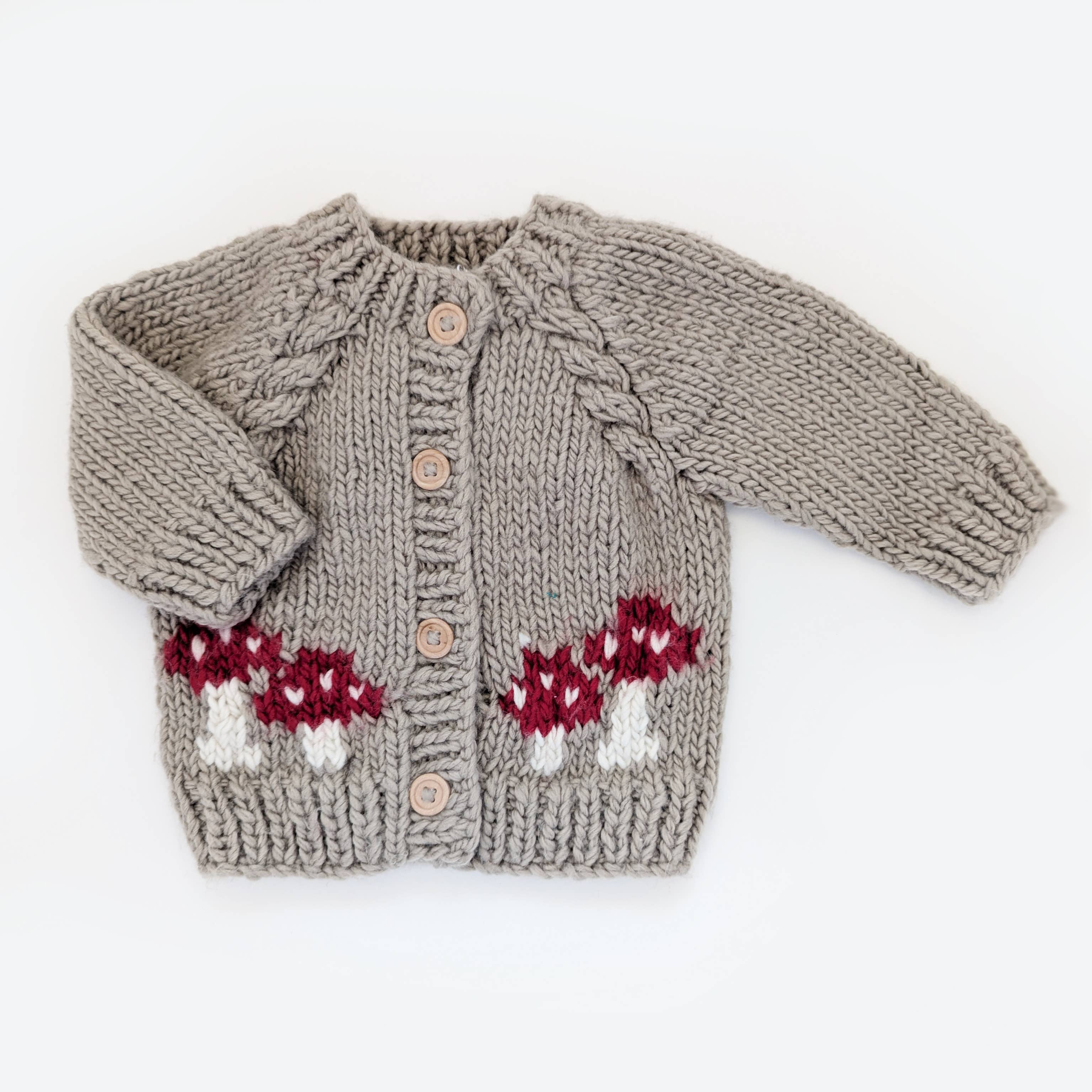 Mushroom Pebble Cardigan Sweater