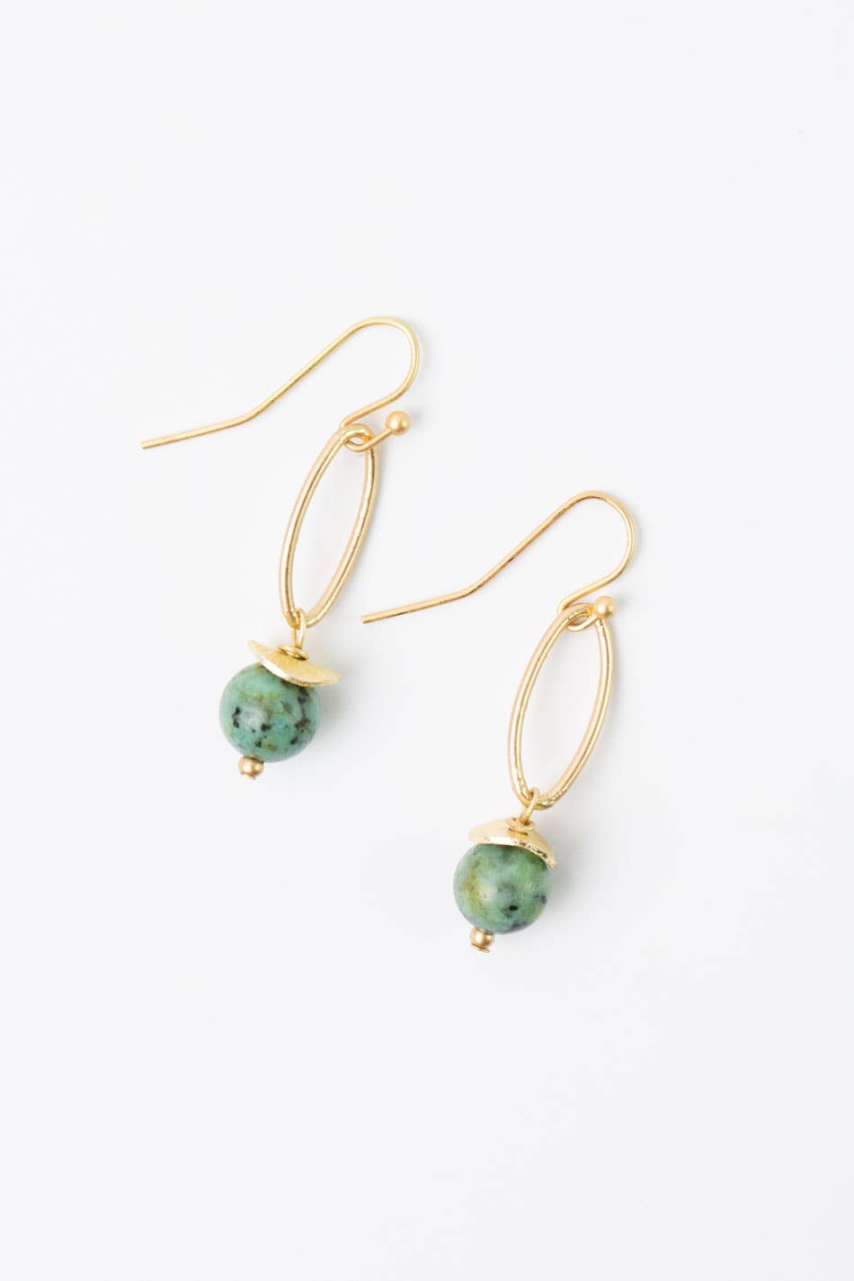 Tranquil Gardens African Turquoise  Dangle Earrings