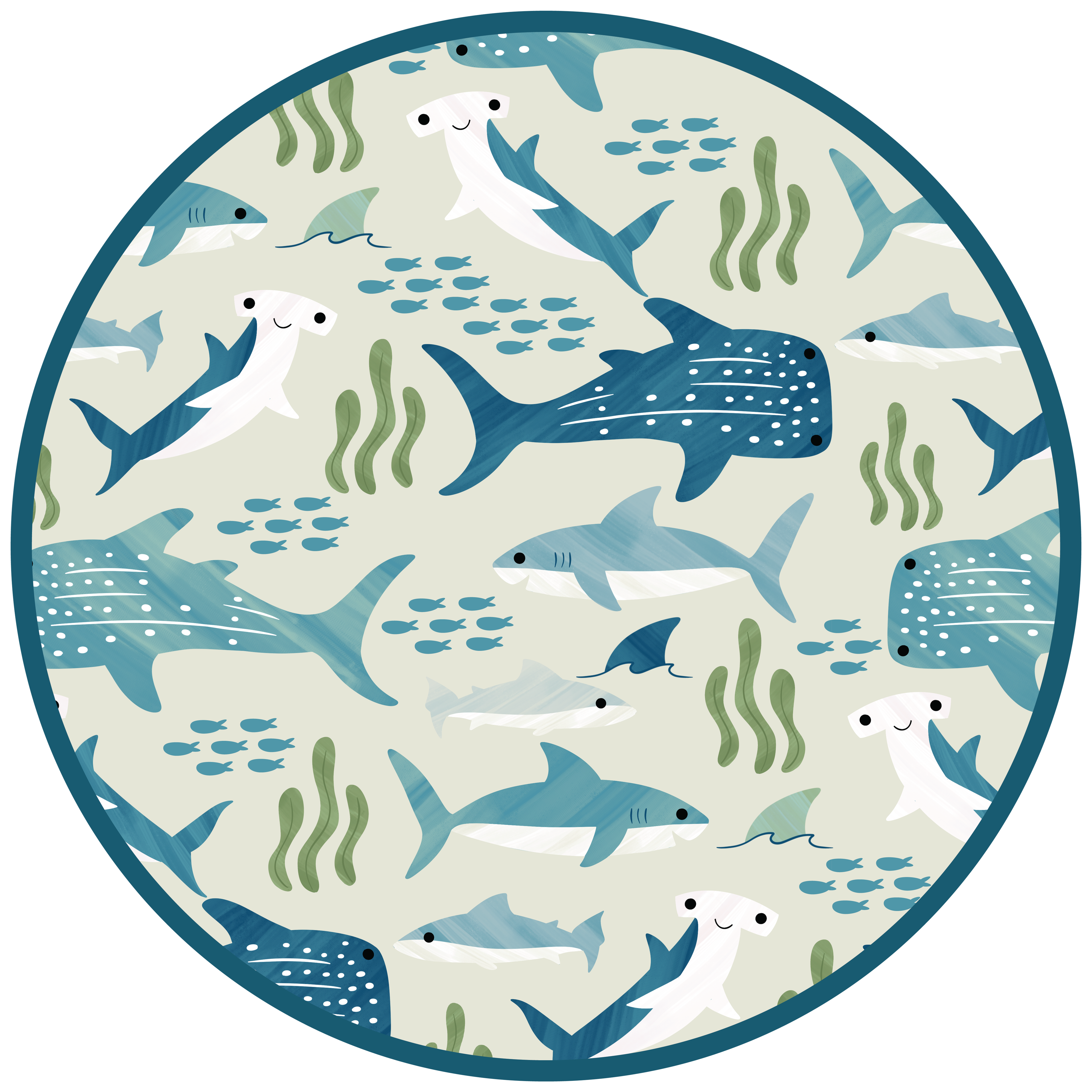 Shark Friends Bamboo Baby Pajamas