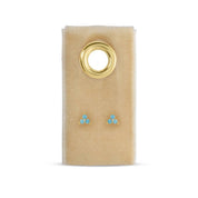 Light Blue Triple Cluster Stud Earrings