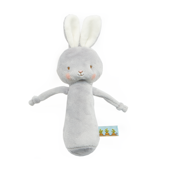 Friendly Chime Rattle | Grey Bunny