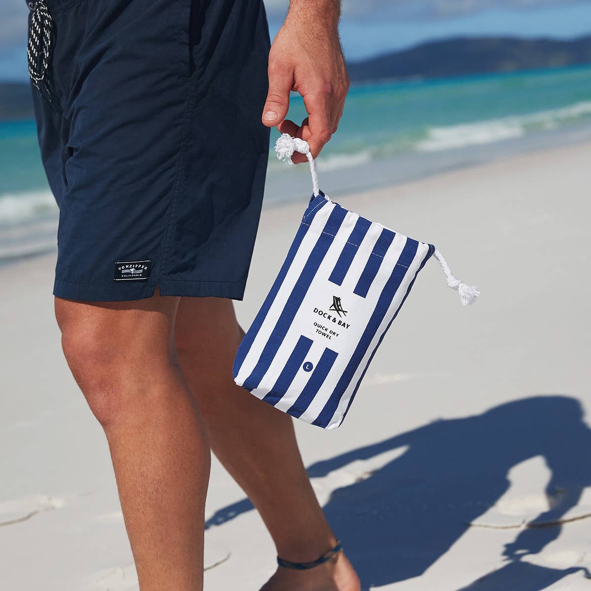 Cabana Quick Dry Beach Towel | Whitsunday Blue