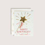Make a Wish Wand Birthday Greeting Card
