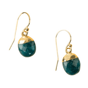 Faceted Blue Apatite Bezel Earrings