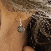 Resilience Carved Labradorite Flower Simple Earrings