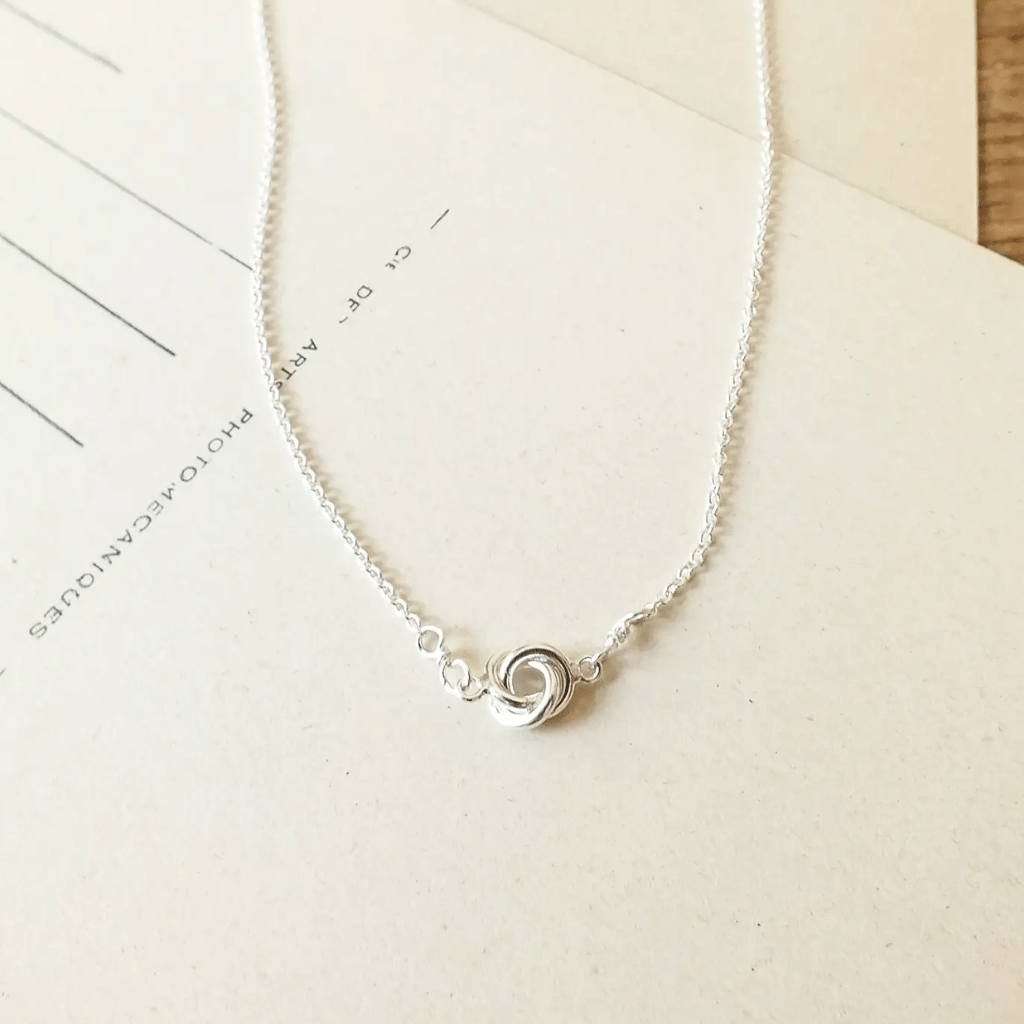 Sterling Silver Love Knot Necklace