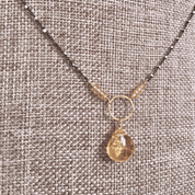 Champagne Quartz Oxidized Silver Necklace