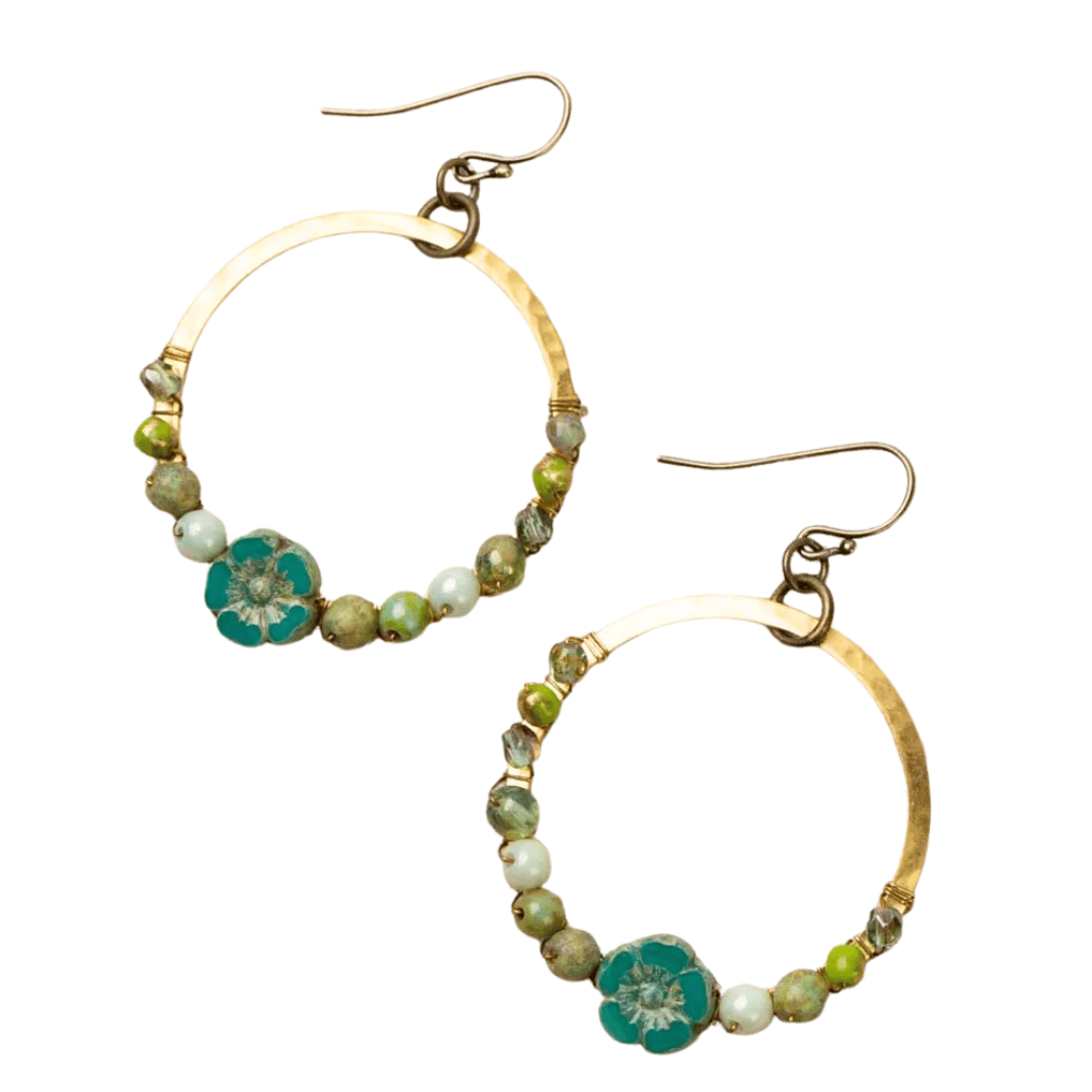 CzechGlassSeaGreenFlowerHoopEarrings.png