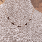 Garnet Beaded Rondelle Necklace