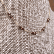 Garnet Beaded Rondelle Necklace