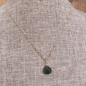 Indicolite Teardrop Pendant Necklace