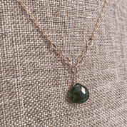 Indicolite Teardrop Pendant Necklace