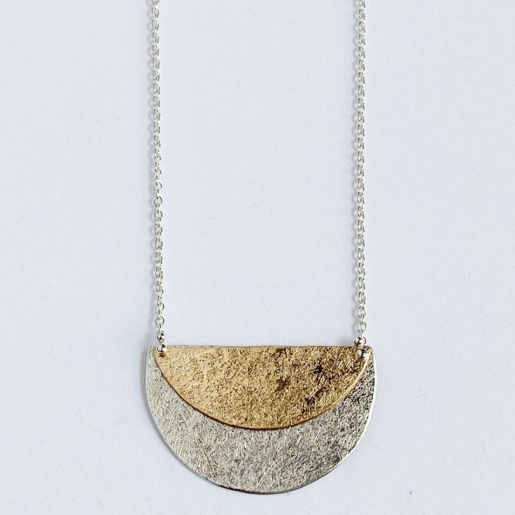 Mixed Metal Eclipse Necklace