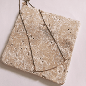 Oxidized Silver and Gold Bar Necklace