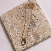 Pearl Beaded Green Amethyst Teardrop Necklace