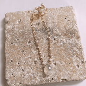 Pearl Beaded Moonstone Necklace