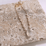 Pearl Beaded Moonstone Necklace