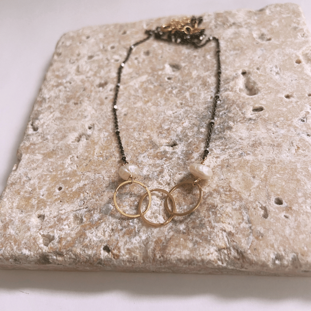 Pearl Circle Trio Necklace