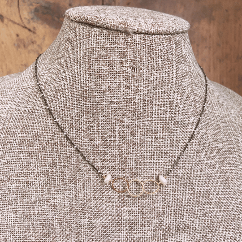 Pearl Circle Trio Necklace