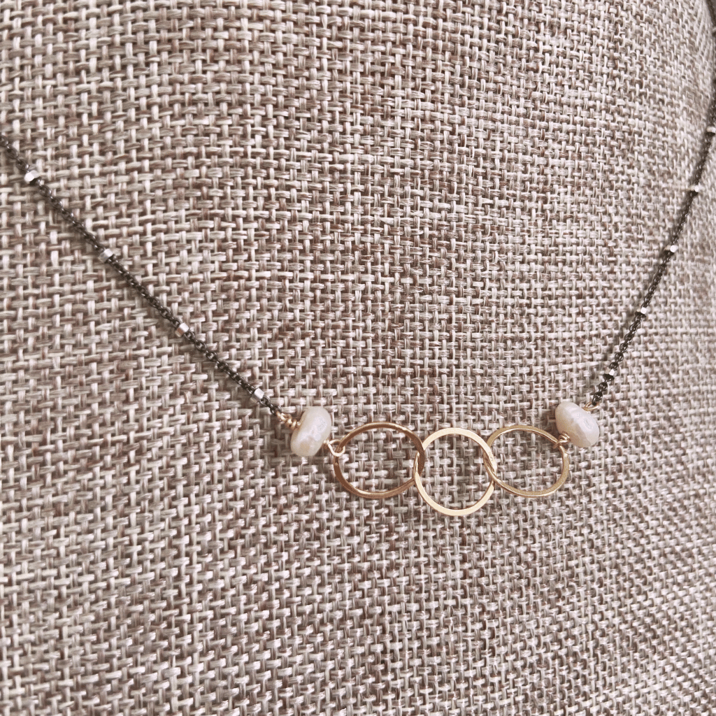 Pearl Circle Trio Necklace