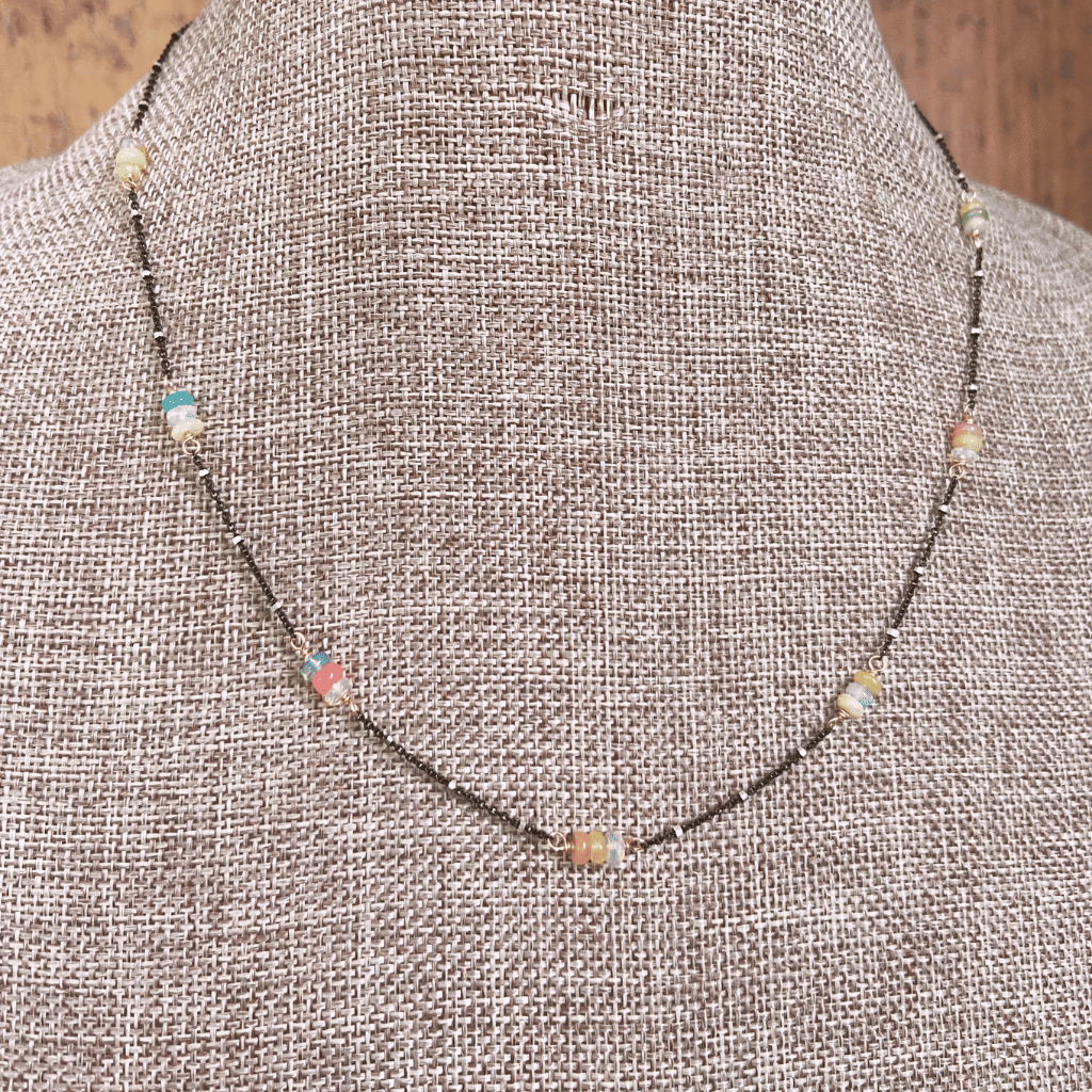 Rainbow Opal Beaded Necklace