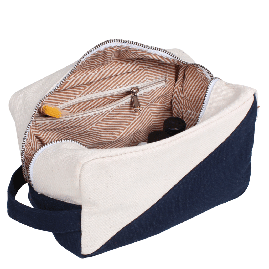 Navy Canvas Toiletries Bag