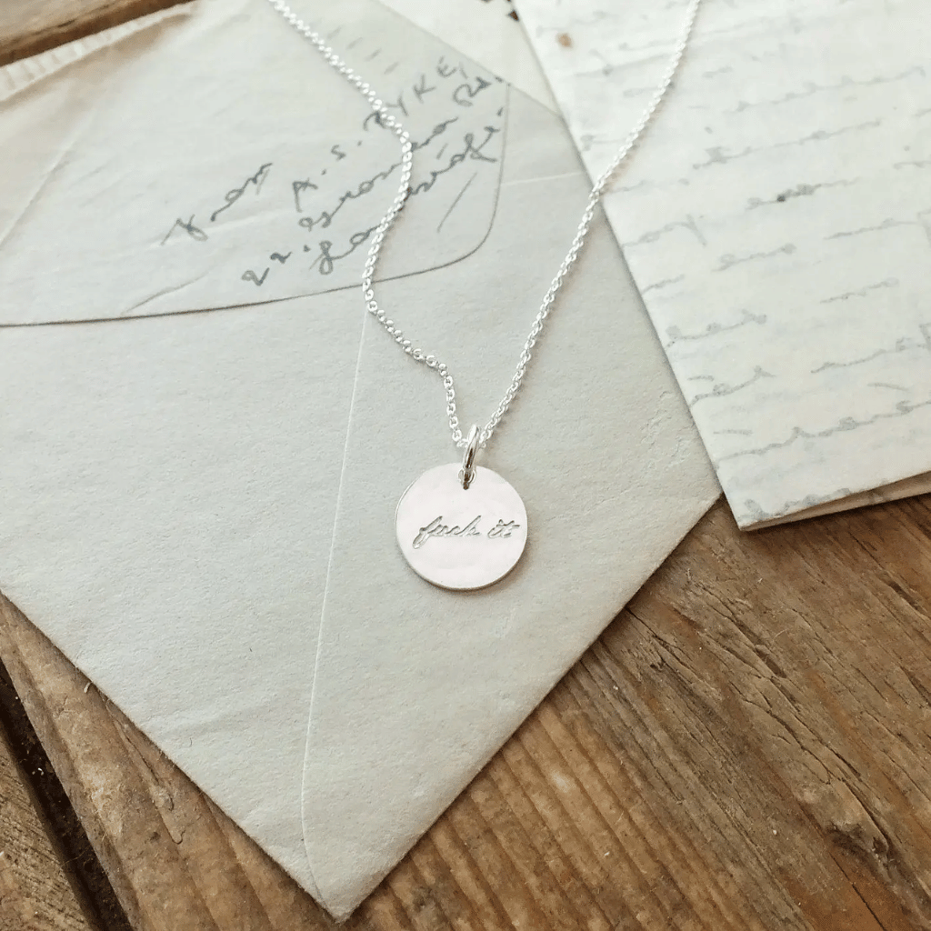 Silver F**k It Necklace