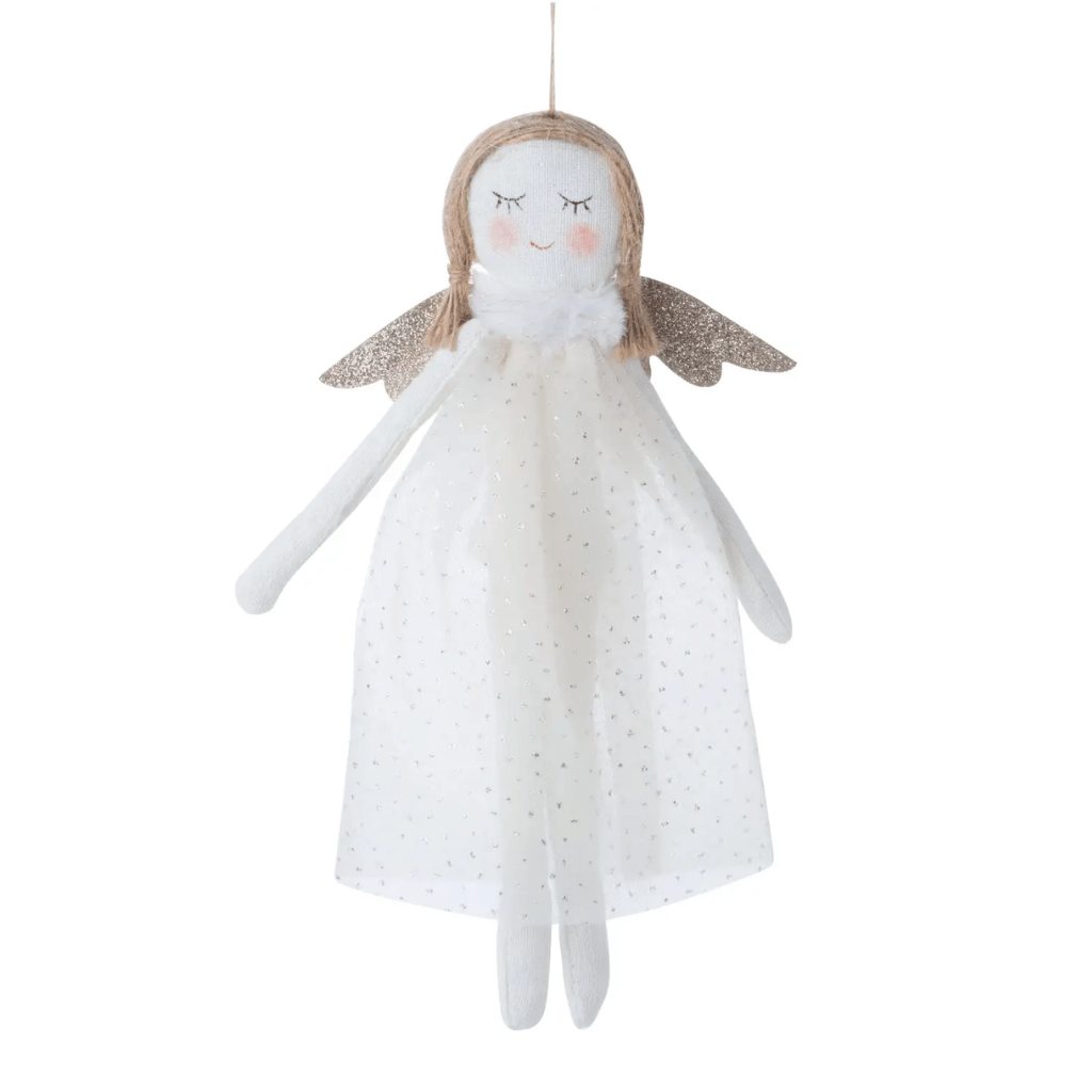 WhiteDottedDressAngelOrnament.png
