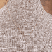 White Opal Bar Necklace