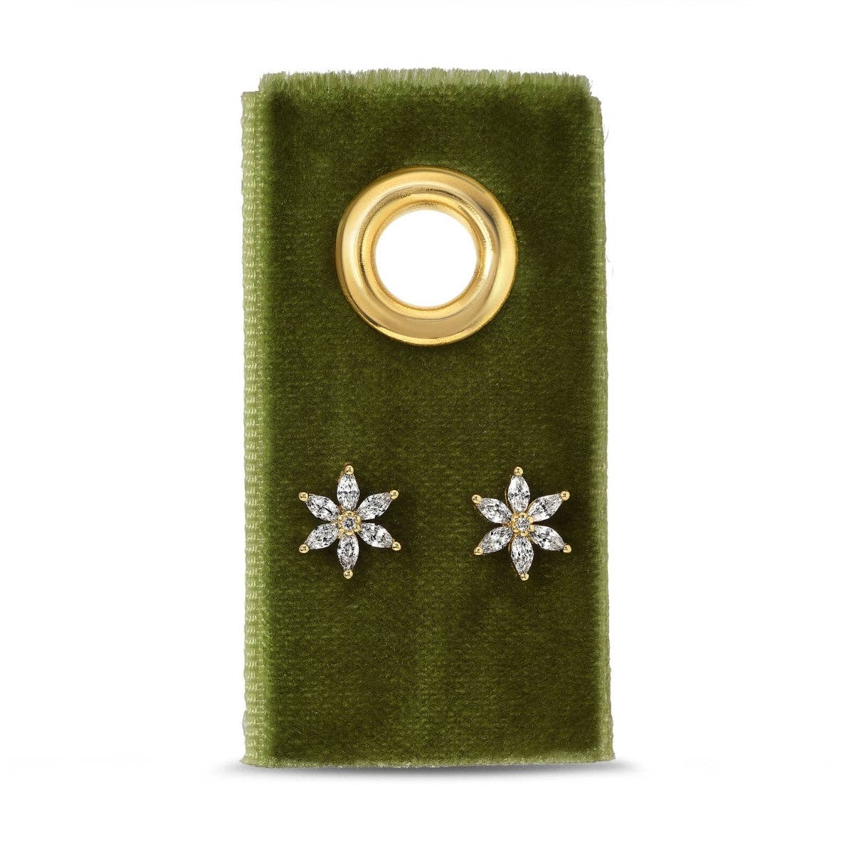 Marquise Flower Stud Earrings