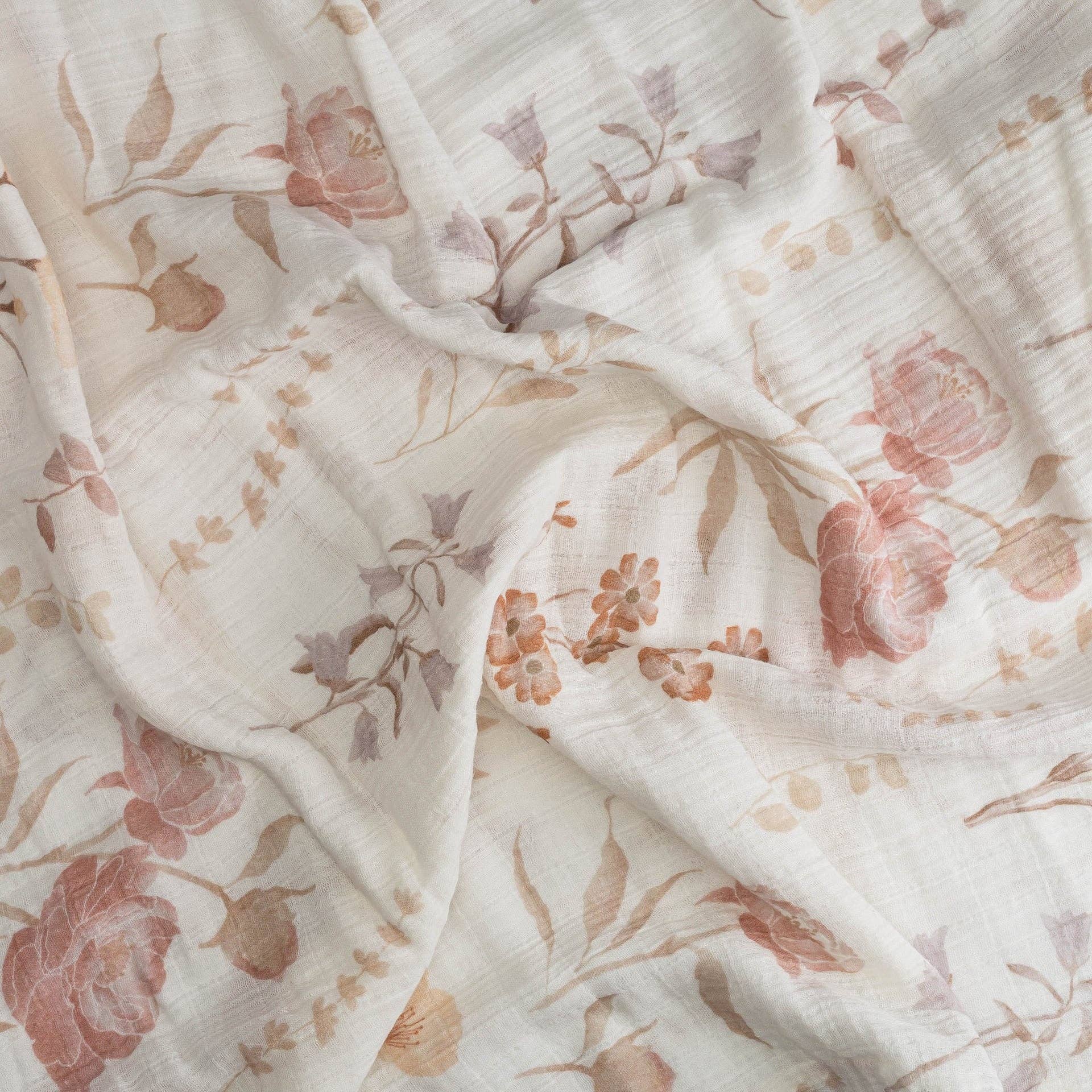 Violet Floral Muslin Swaddle Set