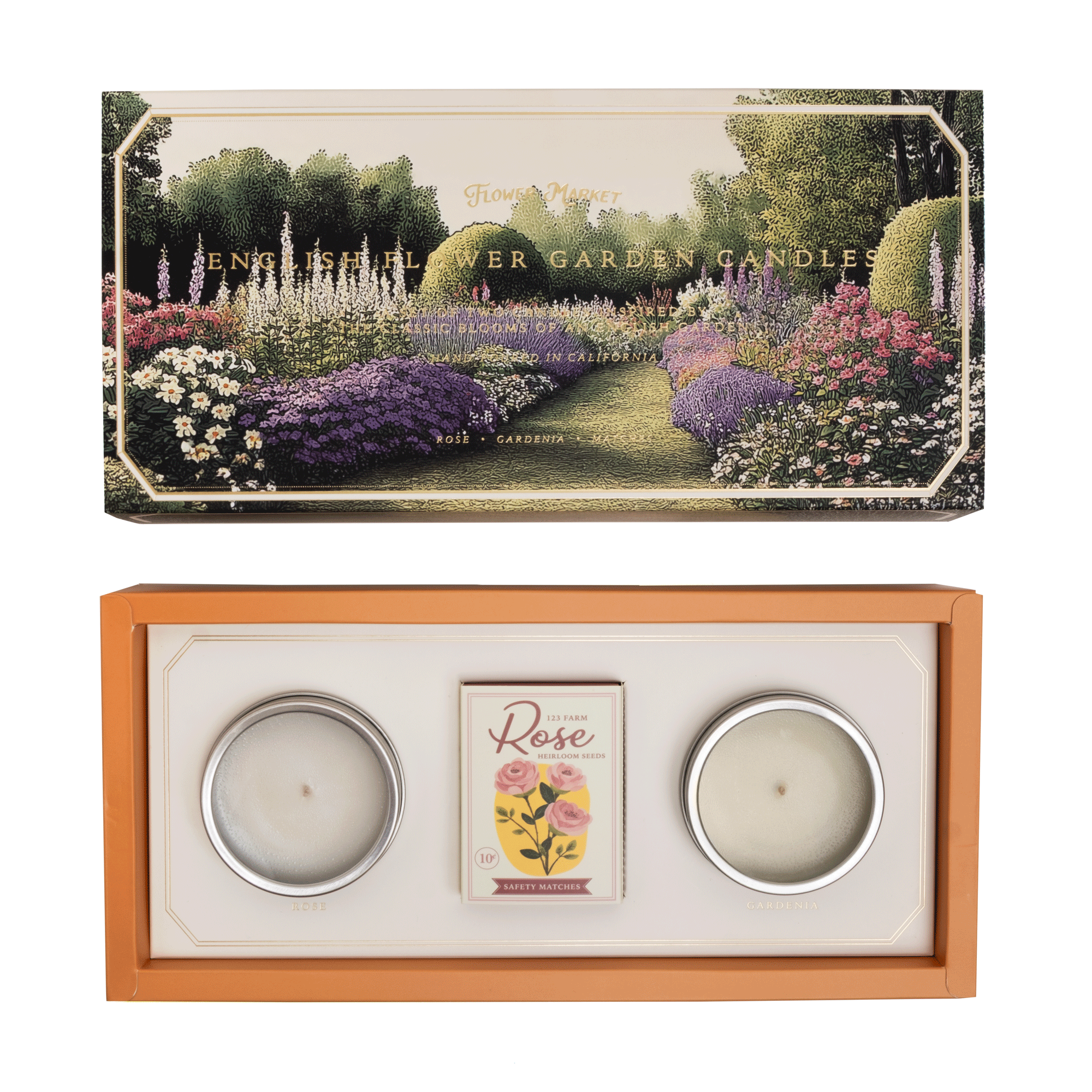 English Flower Garden Candle Set