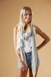 Tiny Stripe Insect Shield Scarf | Army Green