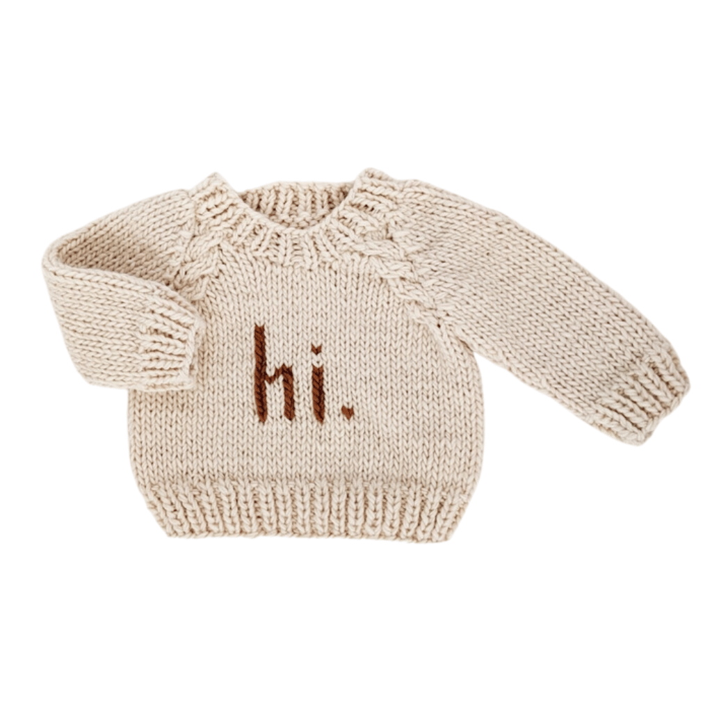 Pecan hi. Baby Sweater