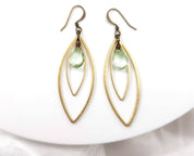Green Amethyst Double Marquise Earrings