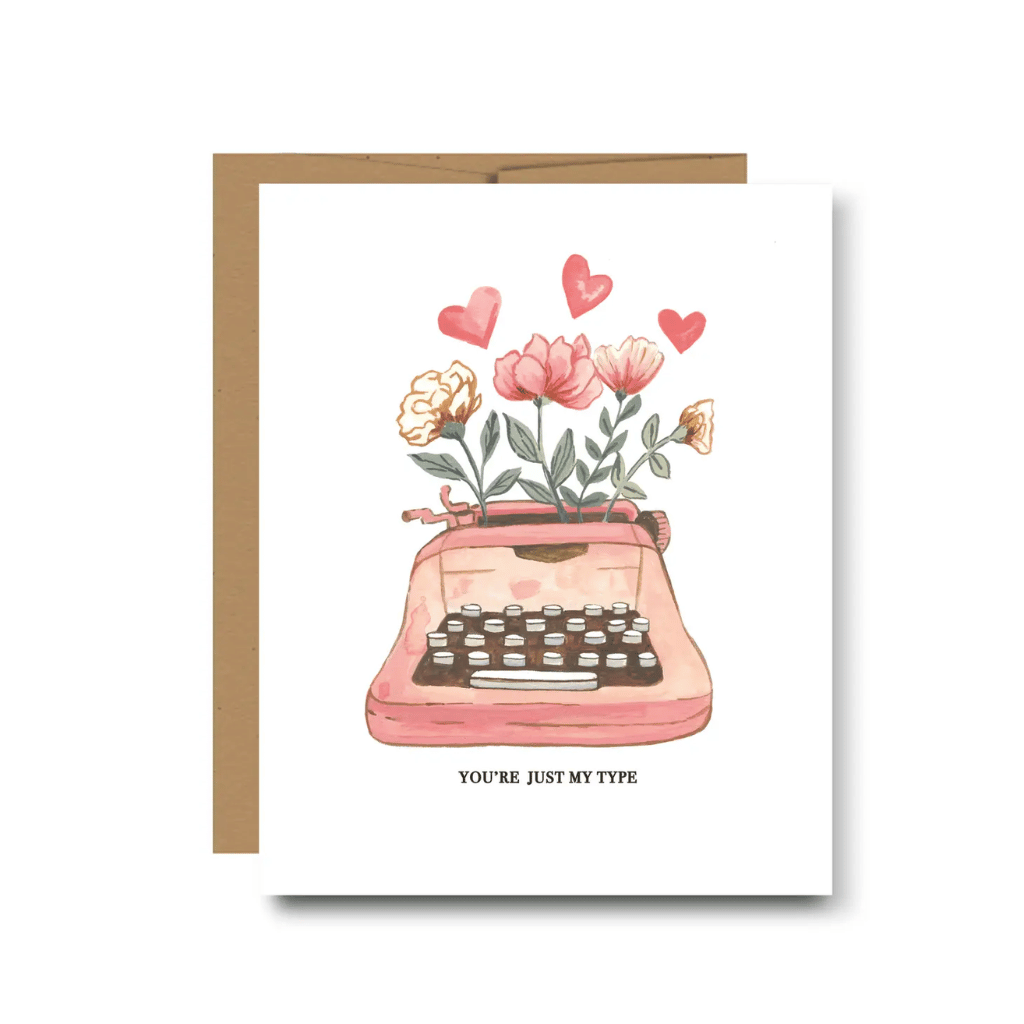 Typewriter Valentine's Day Card