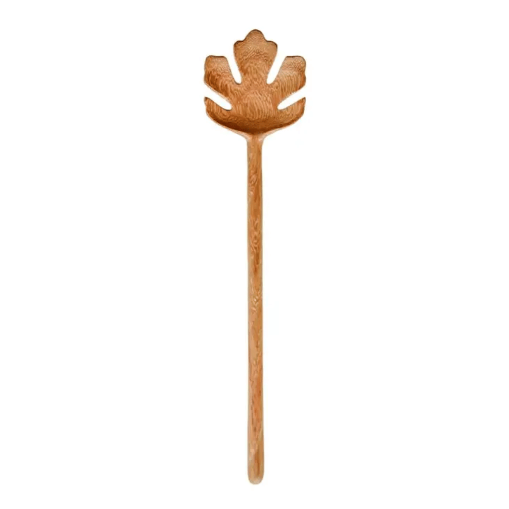 Hand Carved Leaf Wooden Spoon