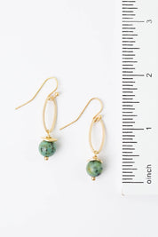 Tranquil Gardens African Turquoise  Dangle Earrings