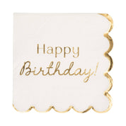 Gold Foil Birthday Cocktail Napkins