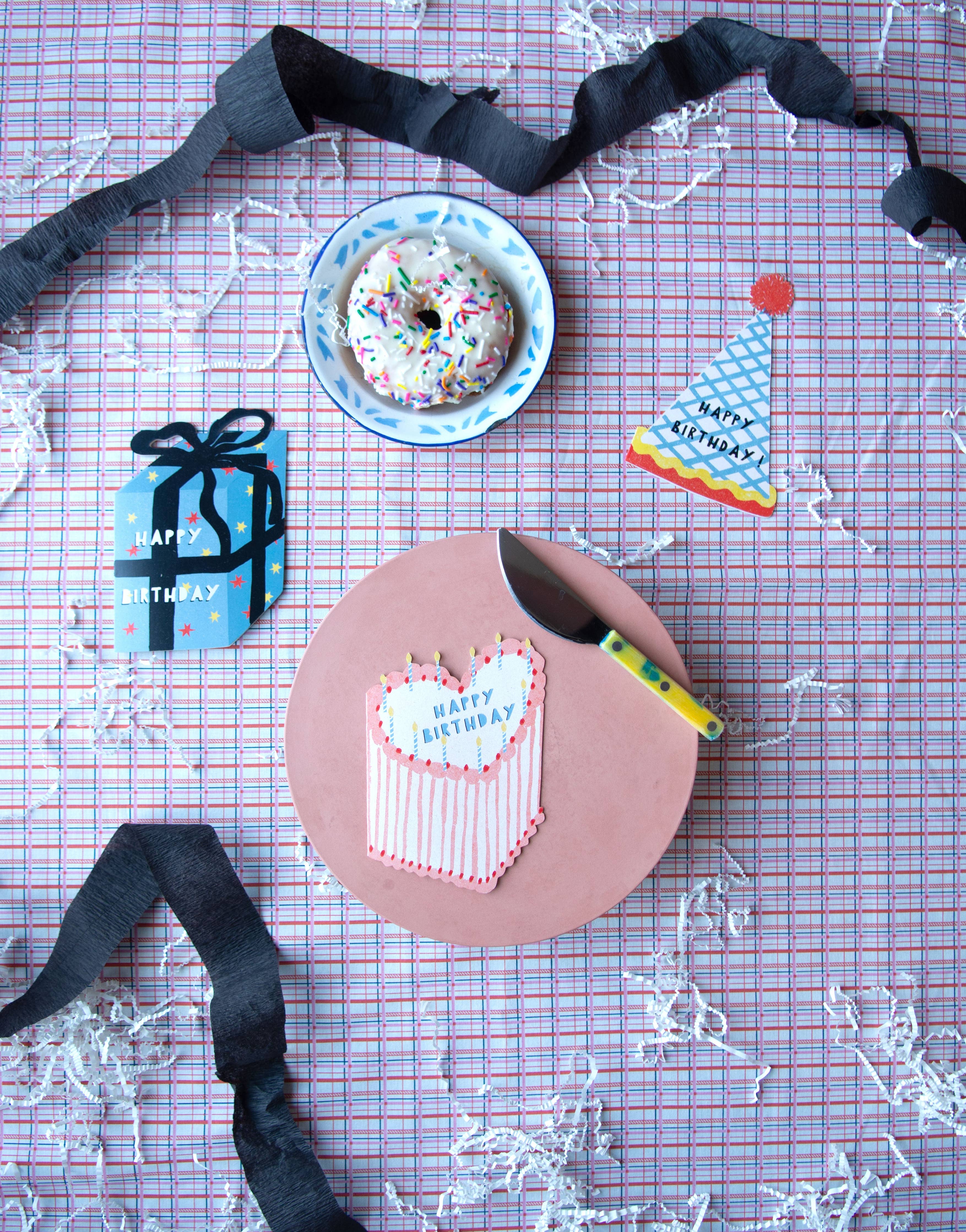 Heart Cake Die Cut Card