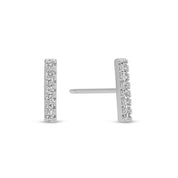 Pavé Bar Stud Earrings