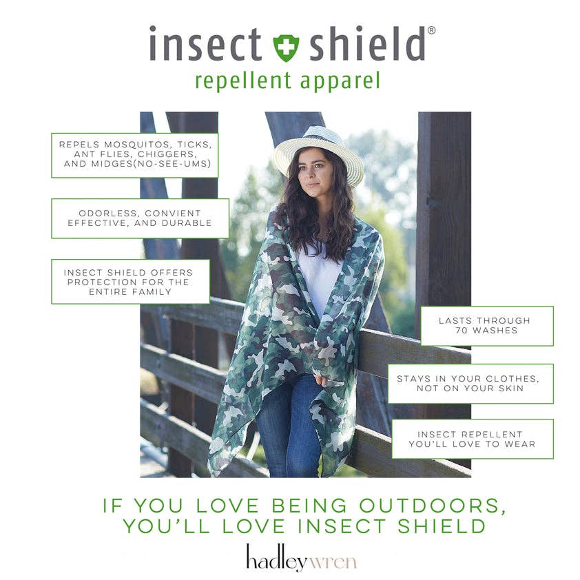 Tiny Stripe Insect Shield Scarf | Blue