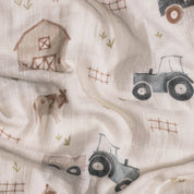 Farmhouse Tractor Muslin Swaddle Set