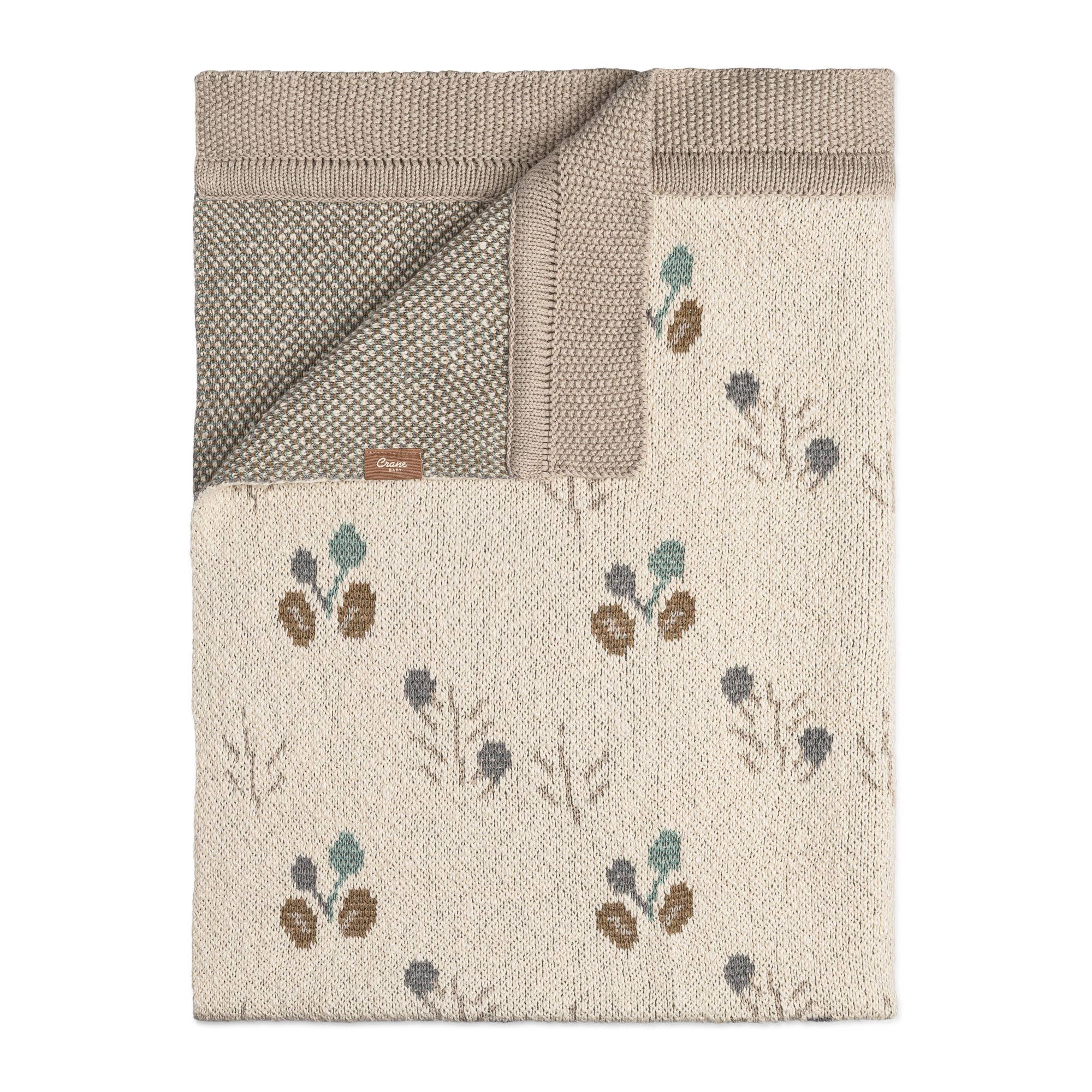 Poppy Organic Cotton Knitted Baby Blanket