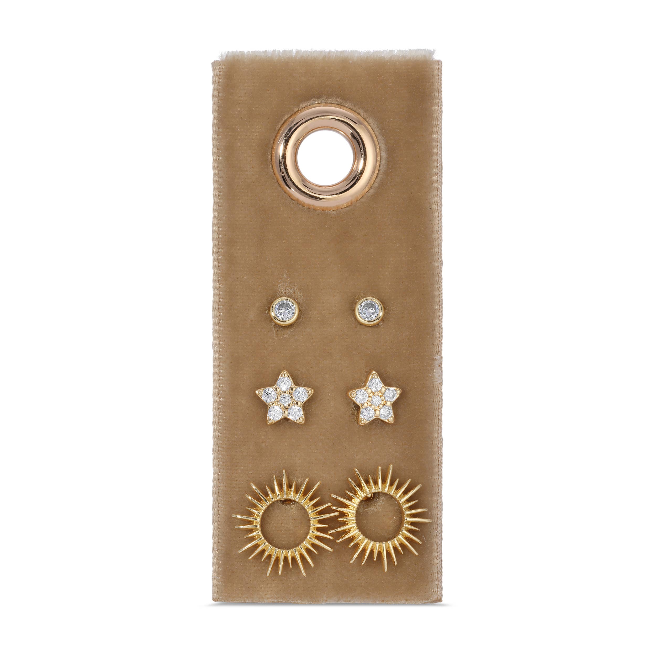 Star and Sun Velvet Stud Gift Set