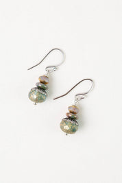 Water Lily Czech Glass Simple Earrings