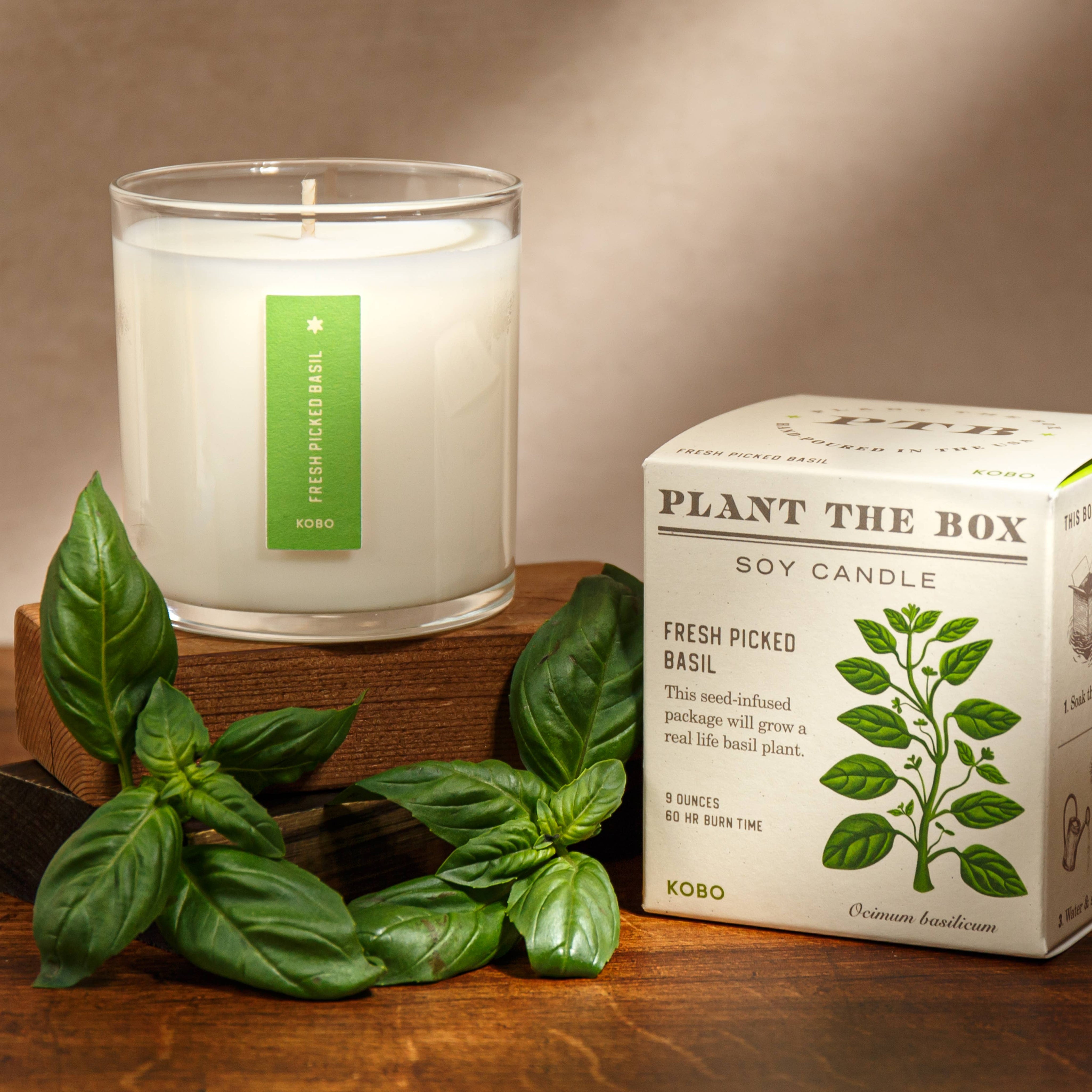 Fresh Picked Basil Plant the Box Candle